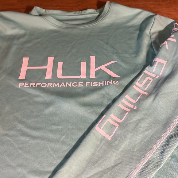 HUK drift long sleeve mint green shirt - Picture 2 of 3